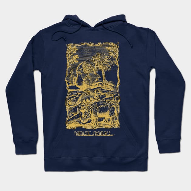 Vintage Fantastic Creatures Hoodie by RAdesigns